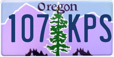 OR license plate 107KPS