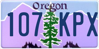 OR license plate 107KPX