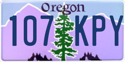 OR license plate 107KPY