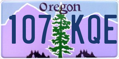 OR license plate 107KQE