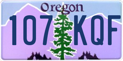 OR license plate 107KQF