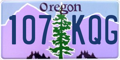 OR license plate 107KQG