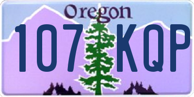 OR license plate 107KQP