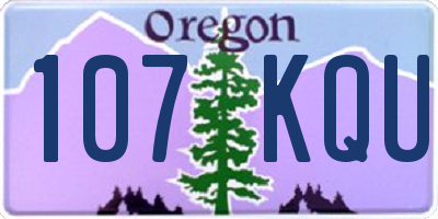 OR license plate 107KQU