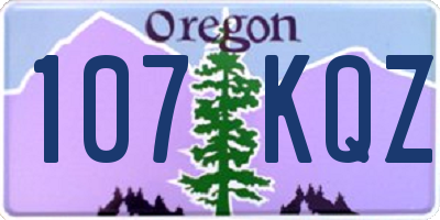OR license plate 107KQZ