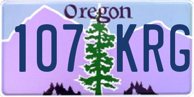 OR license plate 107KRG