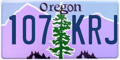 OR license plate 107KRJ