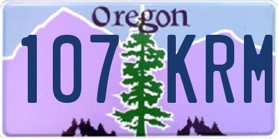OR license plate 107KRM