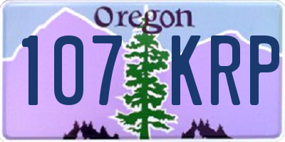OR license plate 107KRP