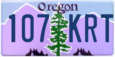 OR license plate 107KRT
