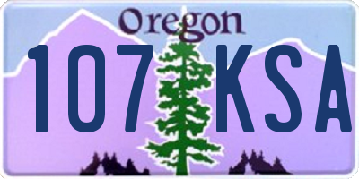 OR license plate 107KSA