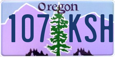 OR license plate 107KSH