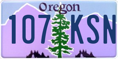 OR license plate 107KSN