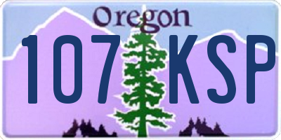 OR license plate 107KSP