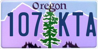 OR license plate 107KTA