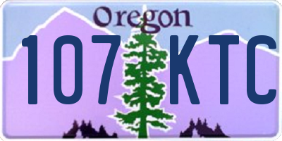 OR license plate 107KTC