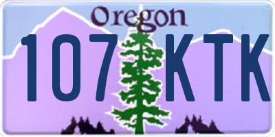 OR license plate 107KTK