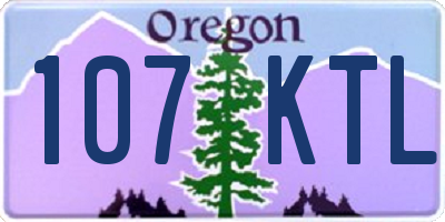 OR license plate 107KTL