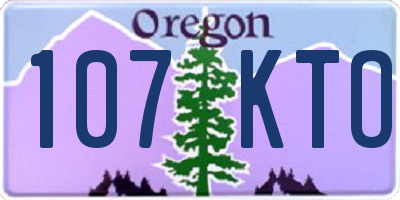 OR license plate 107KTO
