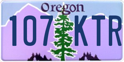 OR license plate 107KTR