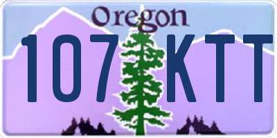OR license plate 107KTT