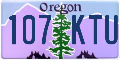 OR license plate 107KTU