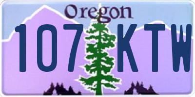 OR license plate 107KTW