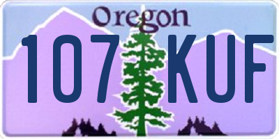 OR license plate 107KUF