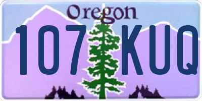 OR license plate 107KUQ