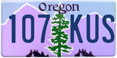 OR license plate 107KUS