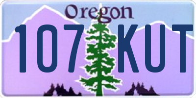 OR license plate 107KUT