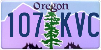 OR license plate 107KVC