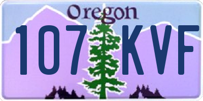 OR license plate 107KVF
