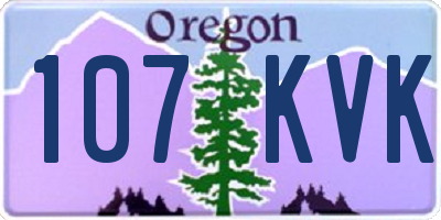 OR license plate 107KVK