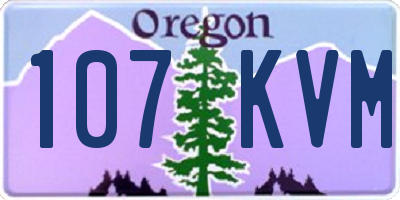OR license plate 107KVM