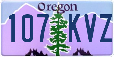 OR license plate 107KVZ
