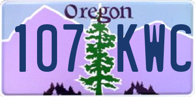 OR license plate 107KWC