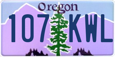 OR license plate 107KWL