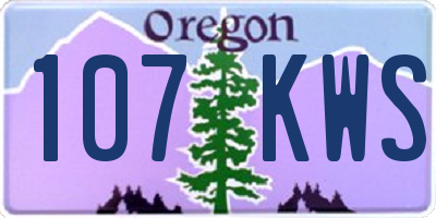 OR license plate 107KWS