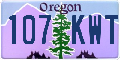 OR license plate 107KWT