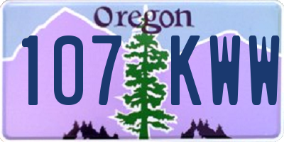 OR license plate 107KWW