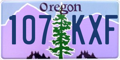 OR license plate 107KXF