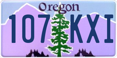 OR license plate 107KXI