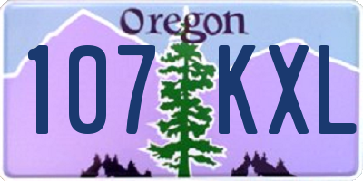 OR license plate 107KXL