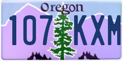 OR license plate 107KXM