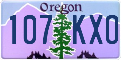 OR license plate 107KXO