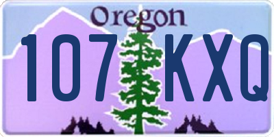 OR license plate 107KXQ