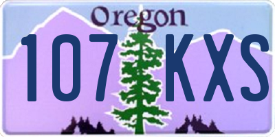 OR license plate 107KXS