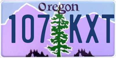 OR license plate 107KXT