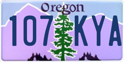 OR license plate 107KYA